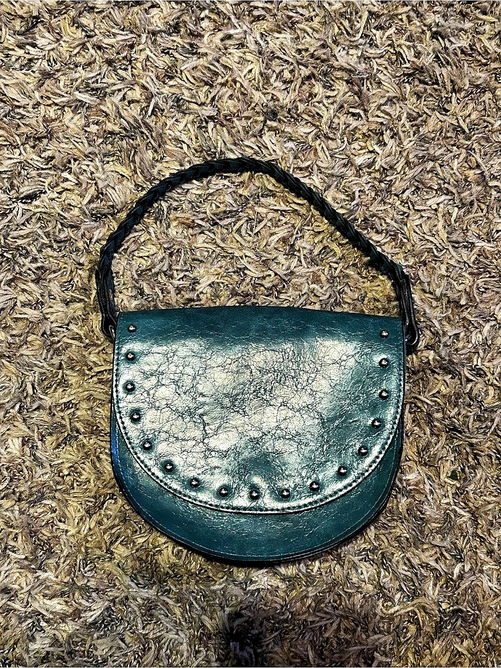 Small Studded Saddle Hand Bag